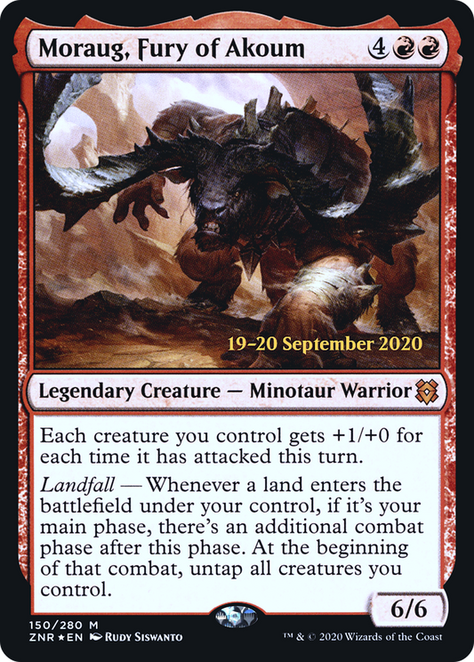 Moraug, Fury of Akoum (150) (Prerelease) - Foil