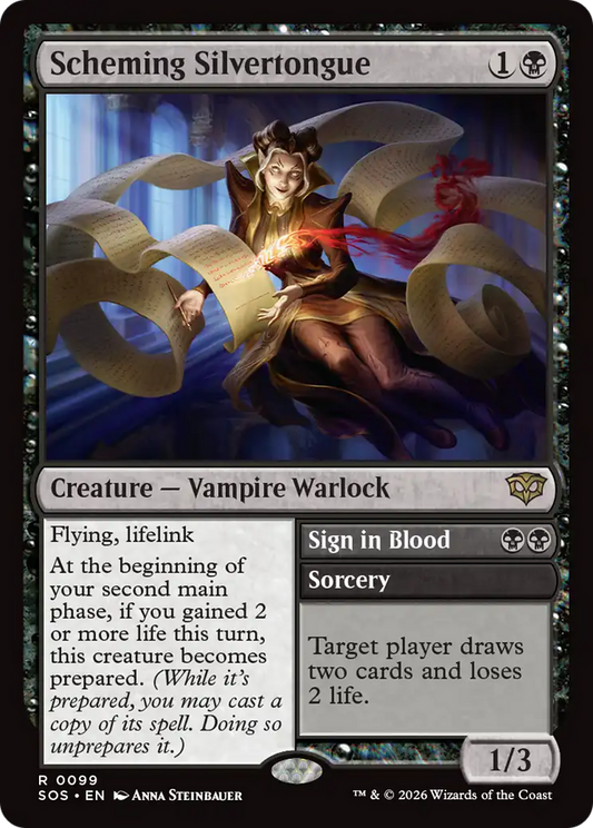 Scheming Silvertongue // Sign in Blood (SOS) - Foil