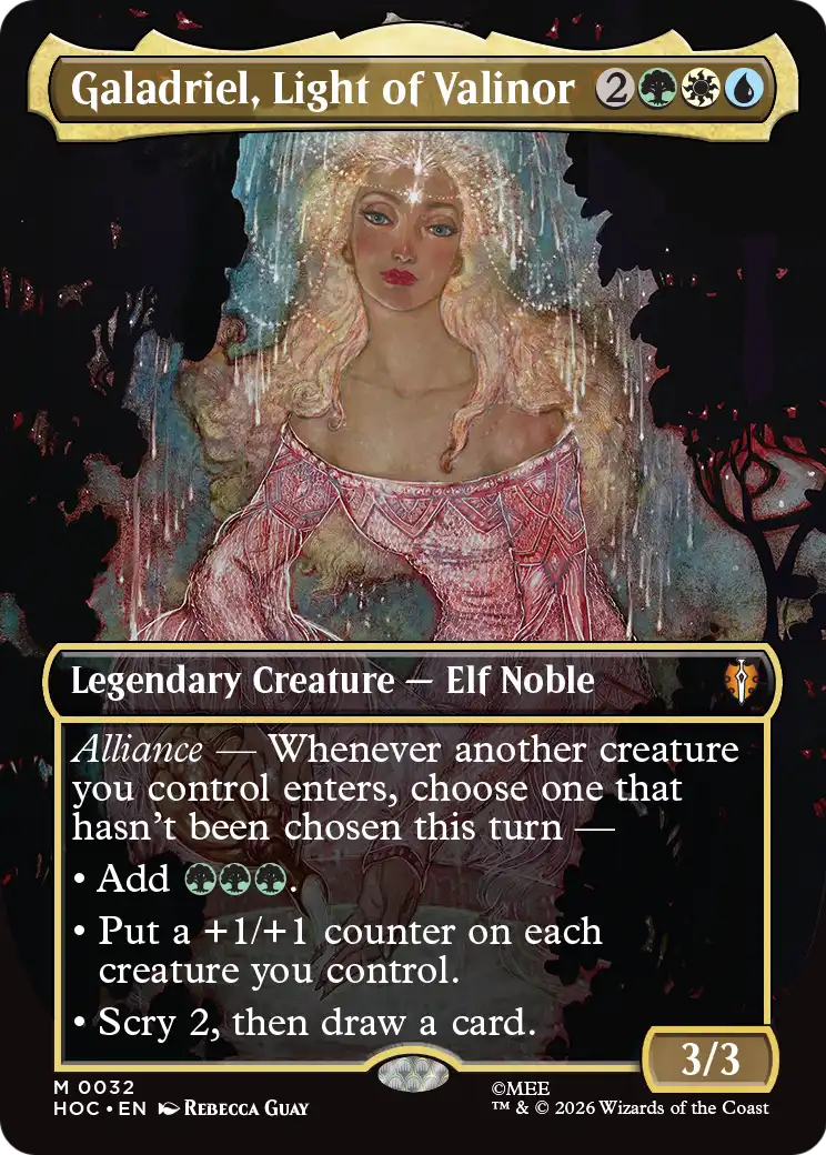 Galadriel, Light of Valinor (0032) (Borderless) (HOC) - Foil