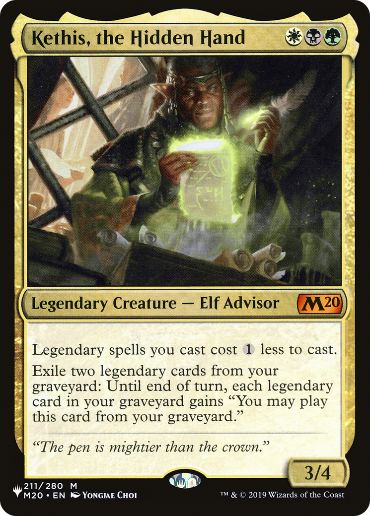Kethis, the Hidden Hand (M20-211) (PLST)