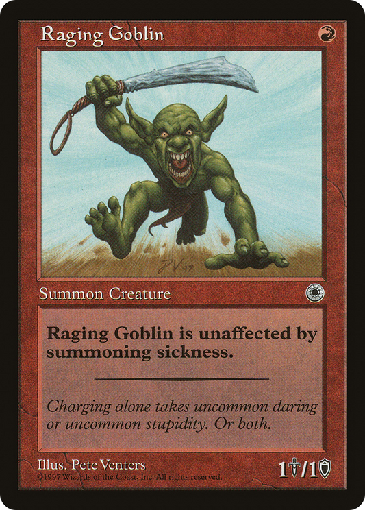 Raging Goblin (With Flavour Text)