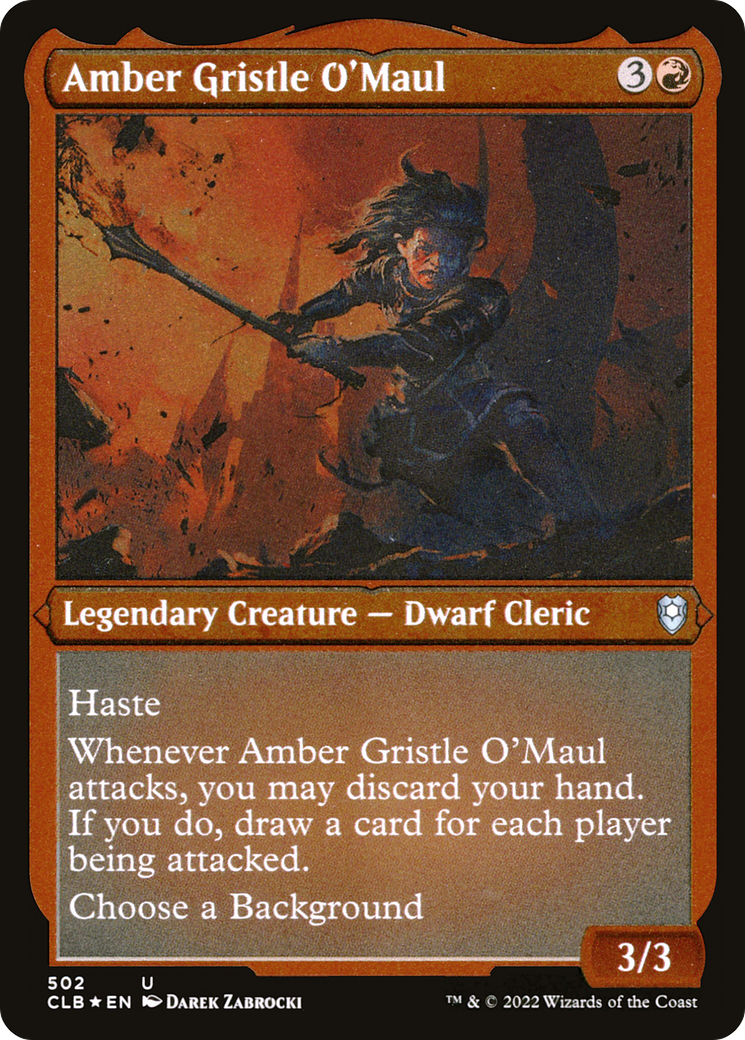Amber Gristle O'Maul - Foil Etched