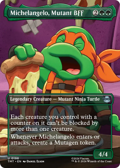Michelangelo, Mutant BFF (0198) (Borderless) (TMT) - Foil