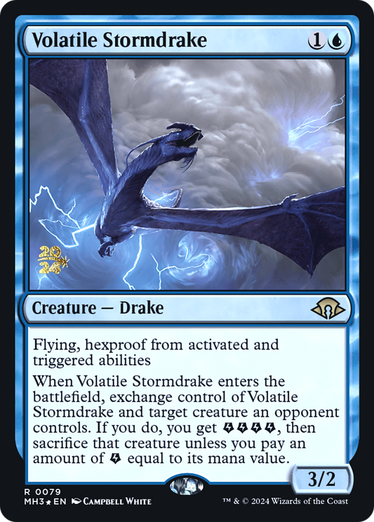 Volatile Stormdrake (0079) (Prerelease) - Foil