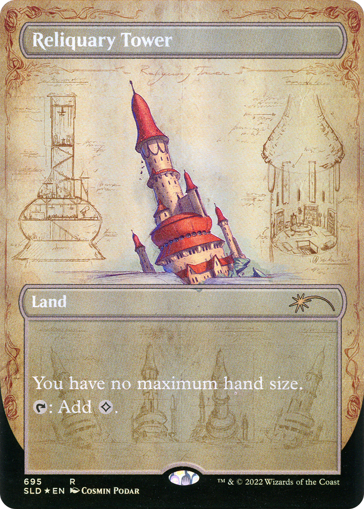 Reliquary Tower (695) (Borderless) - Foil