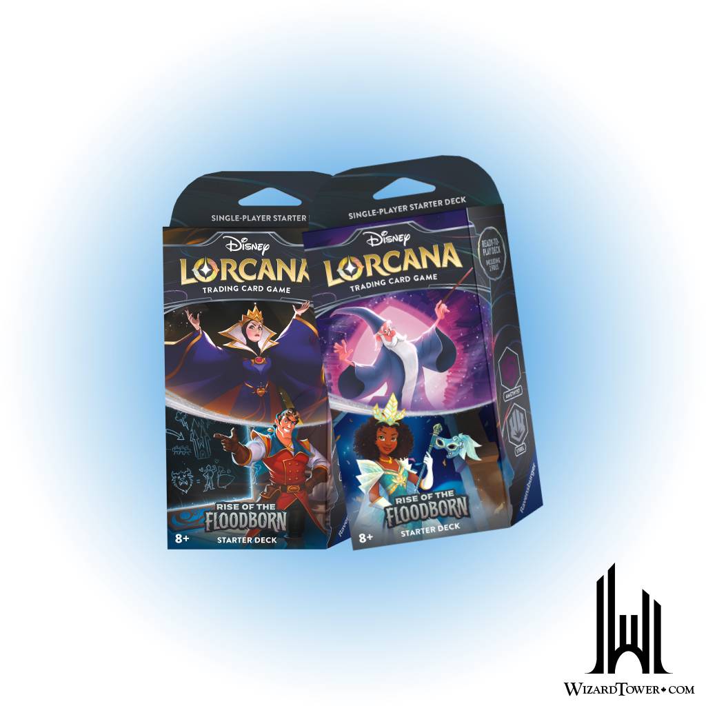 Disney Lorcana Rise of the Floodborn Starter Deck - Set of All 2