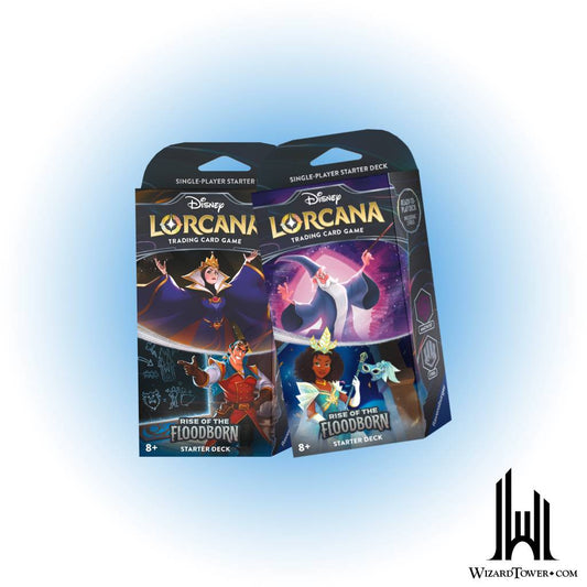 Disney Lorcana Rise of the Floodborn Starter Deck - Set of All 2