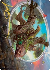 Gaea's Will (38/81) Art Card (AMH2) - Gold-Stamped Signature