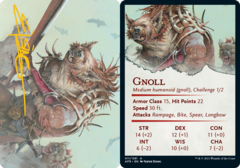 Gnoll (11/81) Art Card (AAFR) - Gold-Stamped Signature