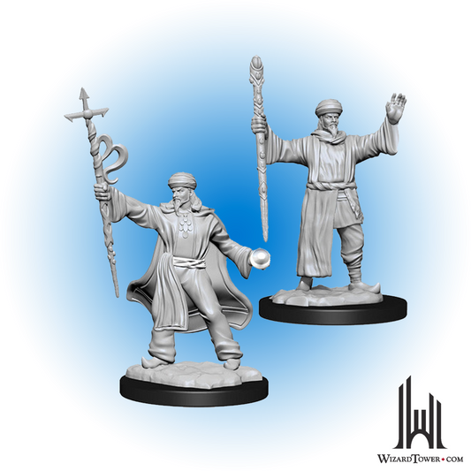 Unpainted Miniature - Dungeons & Dragons - Human Wizard Male