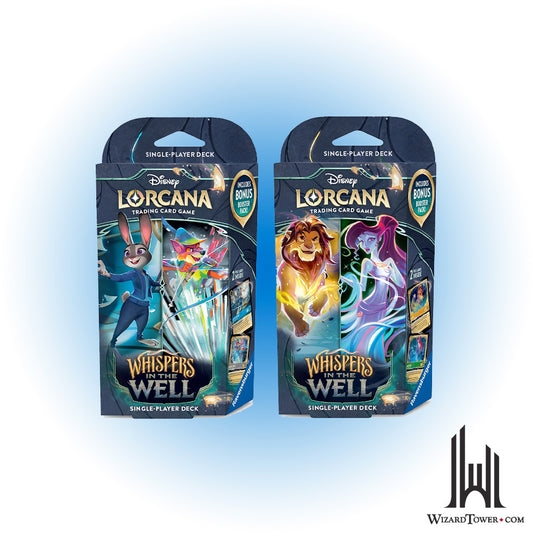 Disney Lorcana Whispers in the Well Starter Deck - Set of All 2