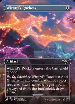 Wizard's Rockets (0400) (Prerelease) (Borderless) (Non-Date-Stamped) (PLTR) - Foil