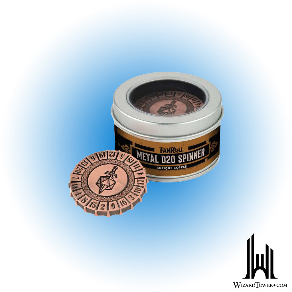 Individual Dice - Metal Antique Copper Spinner d20