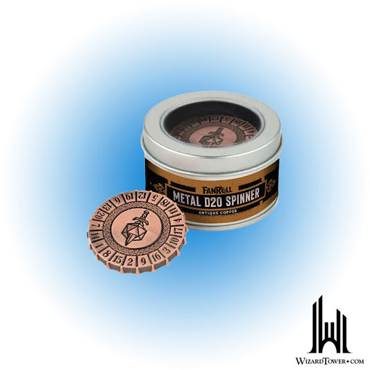 Individual Dice - Metal Antique Copper Spinner d20