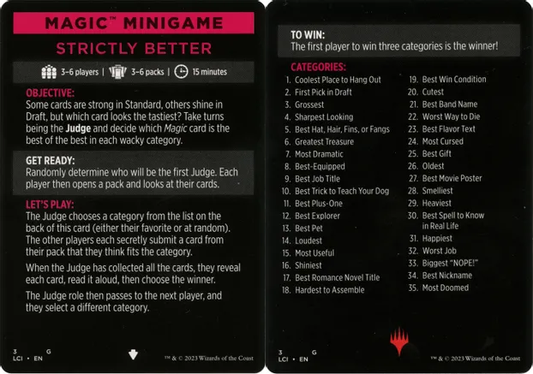 Magic Minigame: Strictly Better (MLCI)