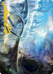 Mistvault Bridge (75/81) Art Card (AMH2) - Gold-Stamped Signature