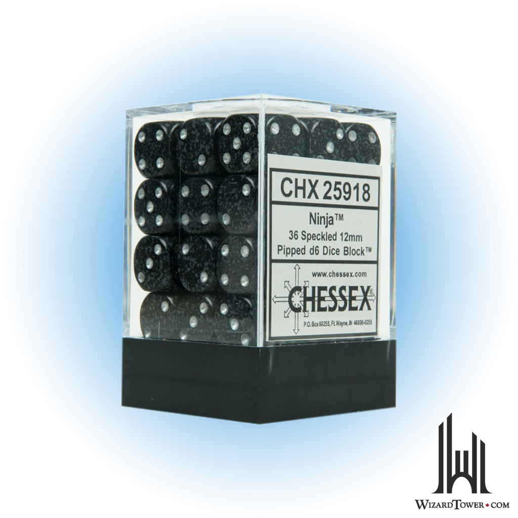 Dice Set - Speckled Ninja 12mm d6 36ct