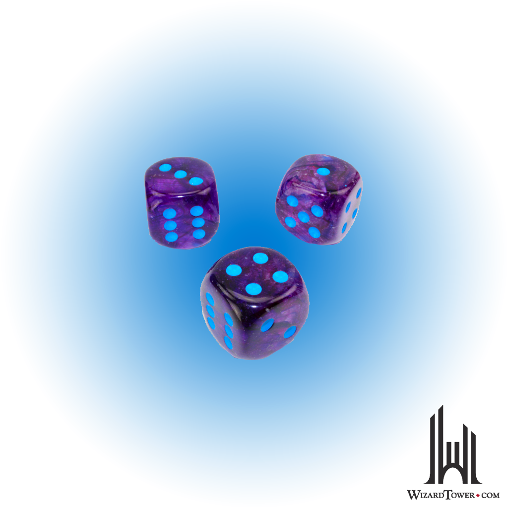 Individual Dice - Nebula Nocturnal / Blue Luminary 30mm d6