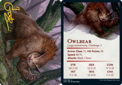Owlbear (15/81) Art Card (AAFR) - Gold-Stamped Signature