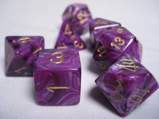 Dice Set - Vortex Purple / Gold 7ct