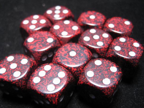 Dice Set - Speckled Silver Volcano 16mm d6 12ct