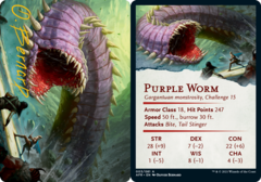 Purple Worm (03/81) Art Card (AAFR) - Gold-Stamped Signature