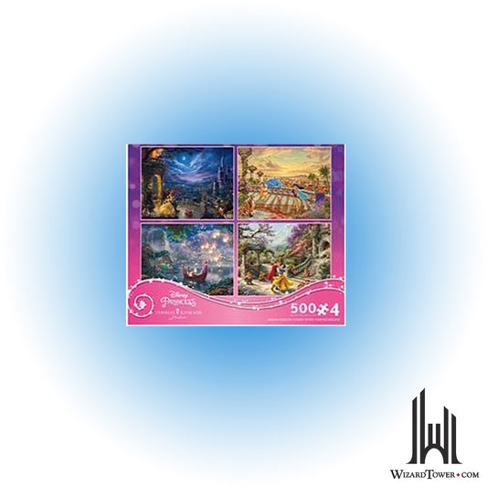 Puzzle - 4 in 1 Beauty and the Beast / Aladdin / Tangled / Snow White 500pc