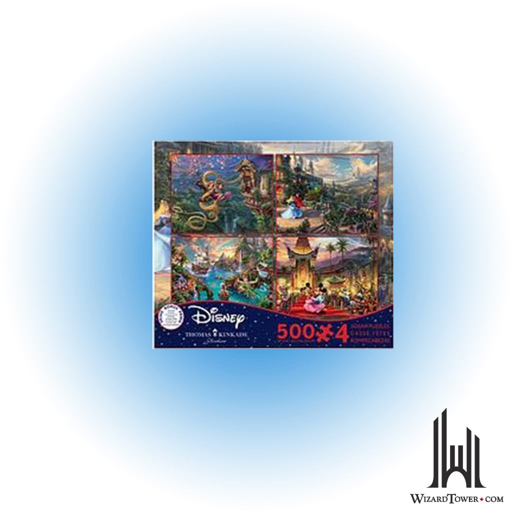 Puzzle - 4 in 1 Tangled / Cinderella / Peter Pan / Mickey and Minnie 500pc