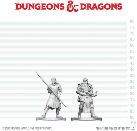 Unpainted Miniature - Dungeons & Dragons - Town Guards