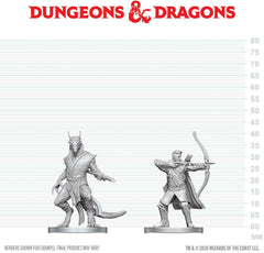 Unpainted Miniature - Dungeons & Dragons - Elf Ranger & Dragonborn Monk