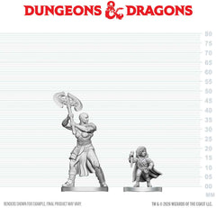 Unpainted Miniature - Dungeons & Dragons - Goliath Barbarian & Halfling Rogue