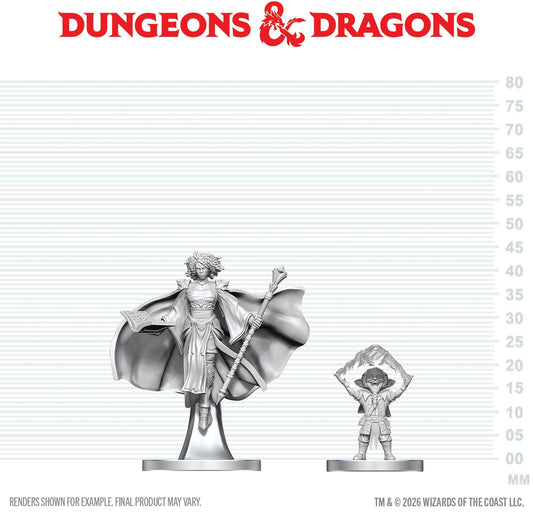 Unpainted Miniature - Dungeons & Dragons - Gnome Warlock & Aasimar Wizard