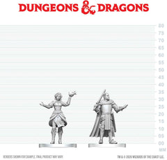 Unpainted Miniature - Dungeons & Dragons - Knight & Mage Apprentice