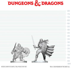 Unpainted Miniature - Dungeons & Dragons - Dwarf Fighter & Orc Paladin