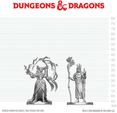Unpainted Miniature - Dungeons & Dragons - Human Druid & Elf Sorcerer