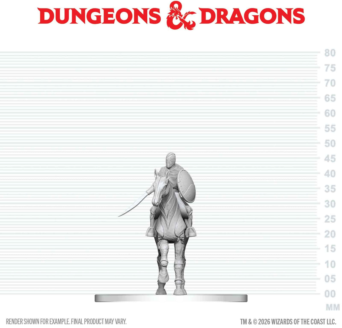 Unpainted Miniature - Dungeons & Dragons - Nimblewright Steed with Rider