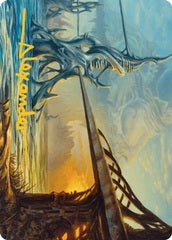 Razortide Bridge (76/81) Art Card (AMH2) - Gold-Stamped Signature