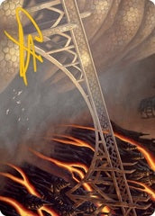 Rustvale Bridge (77/81) Art Card (AMH2) - Gold-Stamped Signature