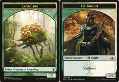 Elf Knight (004) // Saproling (008) Double-Sided Token (TGK)