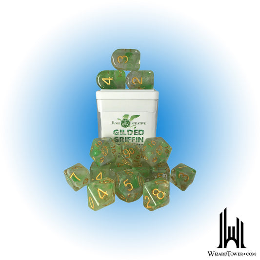 Dice Set - Gilded Griffin Symbol 15ct