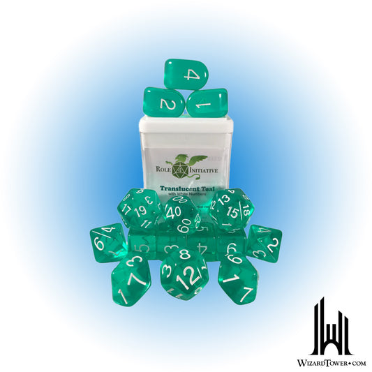 Dice Set - Translucent Teal 15ct