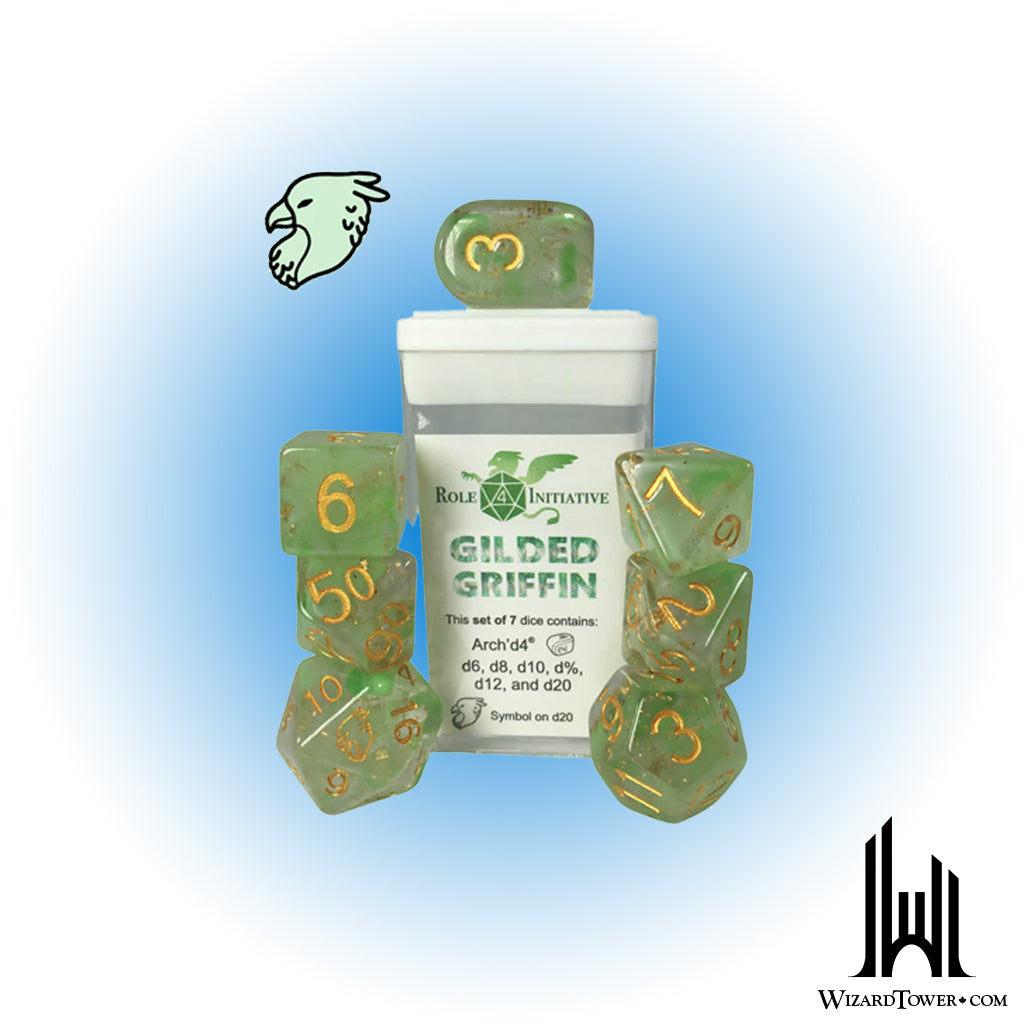 Dice Set - Gilded Griffin Symbol 7ct