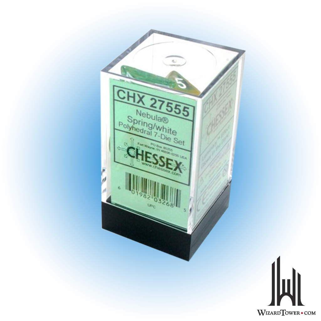 Dice Set - Nebula Spring / White Luminary 7ct