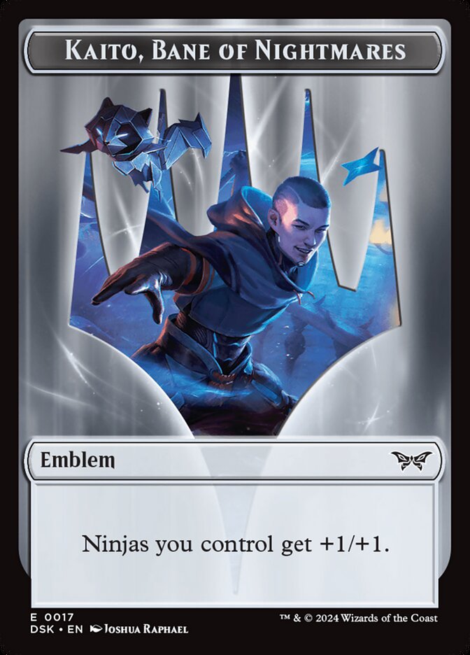 Kaito, Bane of Nightmares Emblem (0017) // Manifest (0018) Double-Sided Token