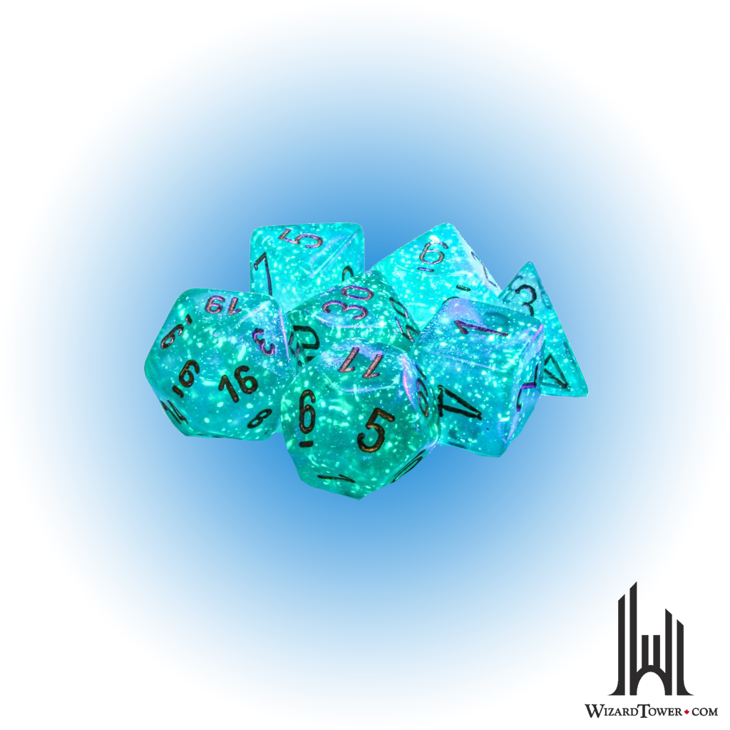 Dice Set - Borealis Teal / Gold Luminary 7ct