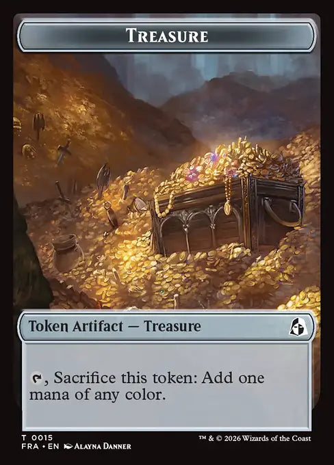 Dragon (0007) // Treasure (0015) Double-Sided Token (TFRA)