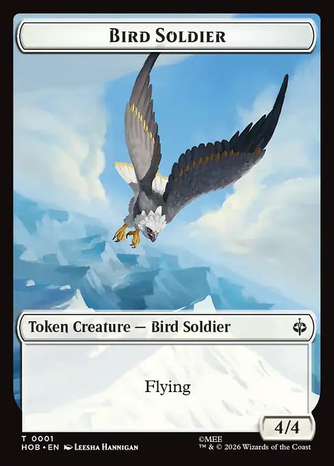Axe (0010) // Bird Soldier (0001) Double-Sided Token - Foil