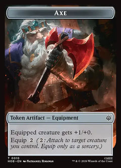 Axe (0010) // Bird Soldier (0001) Double-Sided Token - Foil