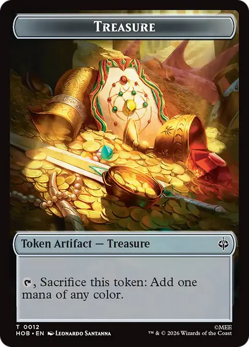 Goblin Army (0003) // Treasure (0012) Double-Sided Token - Foil