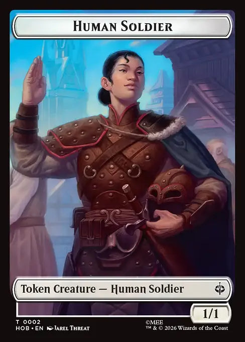 Dwarf (0006) // Human Soldier (0002) Double-Sided Token - Foil